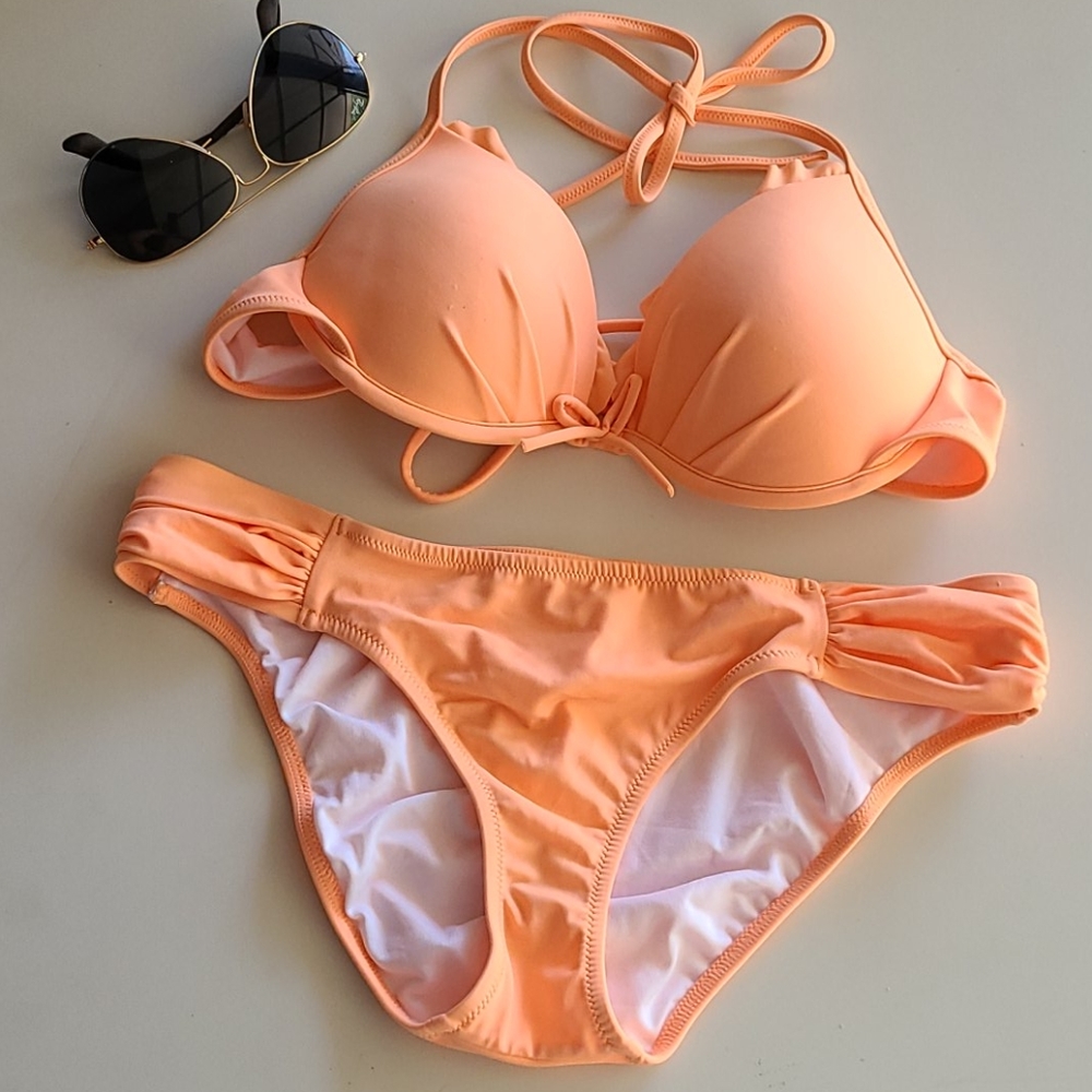 Victoria's secret push up peach bikini 36a - Picture 1 of 5